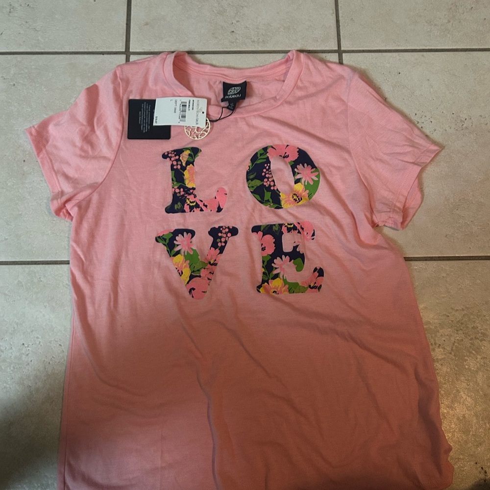 Pink LOVE Graphic Kids T-Shirt